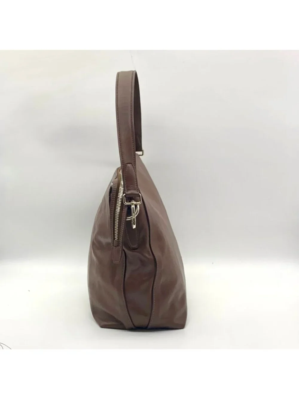 Prada Brown Cervo Leather Hobo Bag